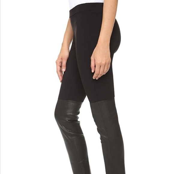 half leather leggings